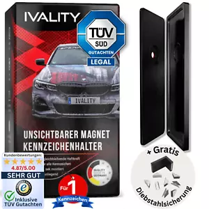 1x3D unsichtbarer Magnet Kennzeichenhalter | rahmenlos | Kennzeichenhalter | KFZ - Bild 1 von 8