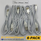 Bulk Lot 6x Heavy Duty Usb Charger Cable Cord For Iphone 14 13 12 11 Ipad Xr 8 7