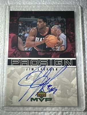 Jim Jackson Autographed Signed 1999-00 Ud Prosign Auto UDA MVP Autograph Legends - Image 1 of 3