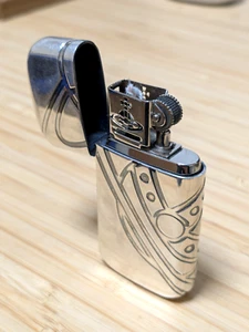 Vivienne Westwood Vintage Oil Lighter Orb Pattern Silver Color Zippo - Picture 1 of 10