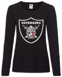 Revengers Damen Langarm T-Shirt Walhalla Odin Odhin Wotan Fun Vikings Wikinger - Picture 1 of 1