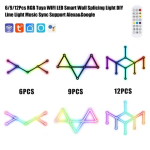 TUYA APP RGB Pared Empalme Luces Smart Control LED Gaming Tiras de Luz - Imagen 1 de 25