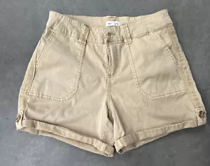 Westbound Womens Shorts Size 6 28 Mid Rise Bermuda Khaki Stretch - Picture 1 of 7