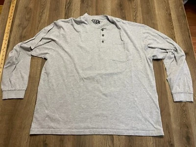 Key Shirt, Men's Size XL, Gray, 1/4 Buttons, Henley Style Shirt, Long Sleeve - Image 1 of 4