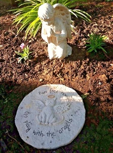 CAT RUN FREE NOW GO PLAY WITH ANGELS RAINBOW BRIDGE PET ACEO PRINT PHOTO   - Picture 1 of 4