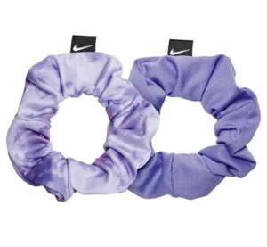 Nike Gathered Hair Ties Hairbands Scrunchies 2 Pack Ladies Purple Lavender - Picture 1 of 1