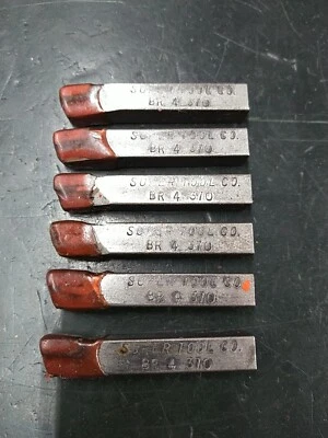 (Lot of 6) STC BR4 370 Righthand Carbide-Tipped Stubby Lathe Tool 1/4" Sqaure - Image 1 of 2