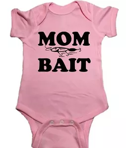 Fishing Baby One Piece "Mom Bait" Bodysuit - Picture 1 of 6