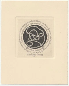 ALFRED COSSMANN: Kleingraphik "Knoten" - Picture 1 of 1