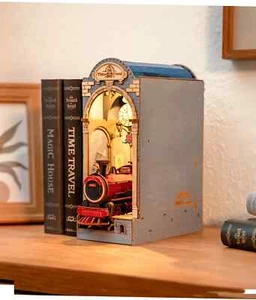 Mocumo Book Nook Kit TGB04 Time Travel Station DIY Diorama Retro Sci-Fi NEW JPN - Picture 1 of 6