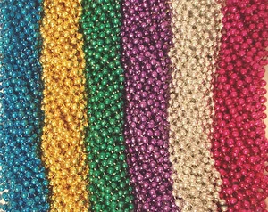 36 Asst 6 Colors Mardi Gras Beads Party Favors Huge Lot 3 Dozen - Picture 1 of 1