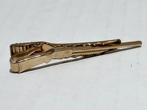Vintage Shotgun Rifle Tie Clip Gold Tone 2" - Bild 1 von 5