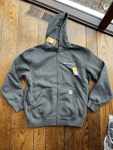 CertainTeed Saint-Gobain Carhartt Felpa con cappuccio e zip intera da uomo Large - Foto 1 di 7