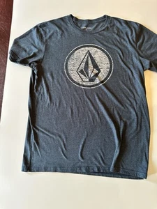 Volcom Tshirt Herren L blau grau SS Grafik Skateboarding Surfer Grunge Retro Y2K - Bild 1 von 9
