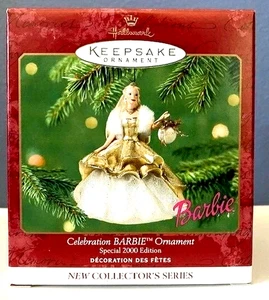 Hallmark Keepsake 2000 Gold Holiday Barbie Ornament 1. in neuer Collector Series - Bild 1 von 3