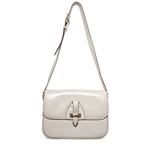 echt Celine Vintage Logo Schultertasche Handtasche Leder elfenbein beige Italien - Bild 1 von 24