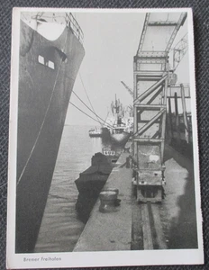 RAR  seltene AK  alter Zeit !  BREMEN  Freihafen Hafen Schiff Schiffe Anleger - Bild 1 von 1