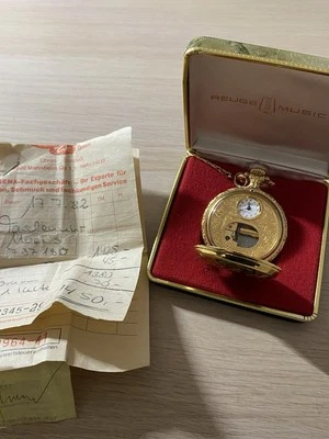 Reuge Moeris Pocket Watch Gousset Musical Carillon Gold Plated 18k Vintage 1982 - Image 1 of 4
