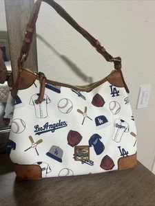 RAR Dooney & Bourke Schulter Handtasche Los Angeles Dodgers Handtasche Leder *LESEN* - Bild 1 von 13