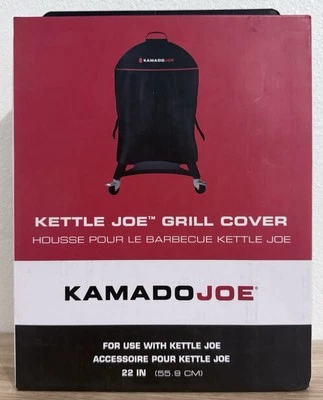 Nueva cubierta de parrilla Kamado Joe Kettle Joe en negro con correas ajustables KJ15080320 Foto 1 de 2