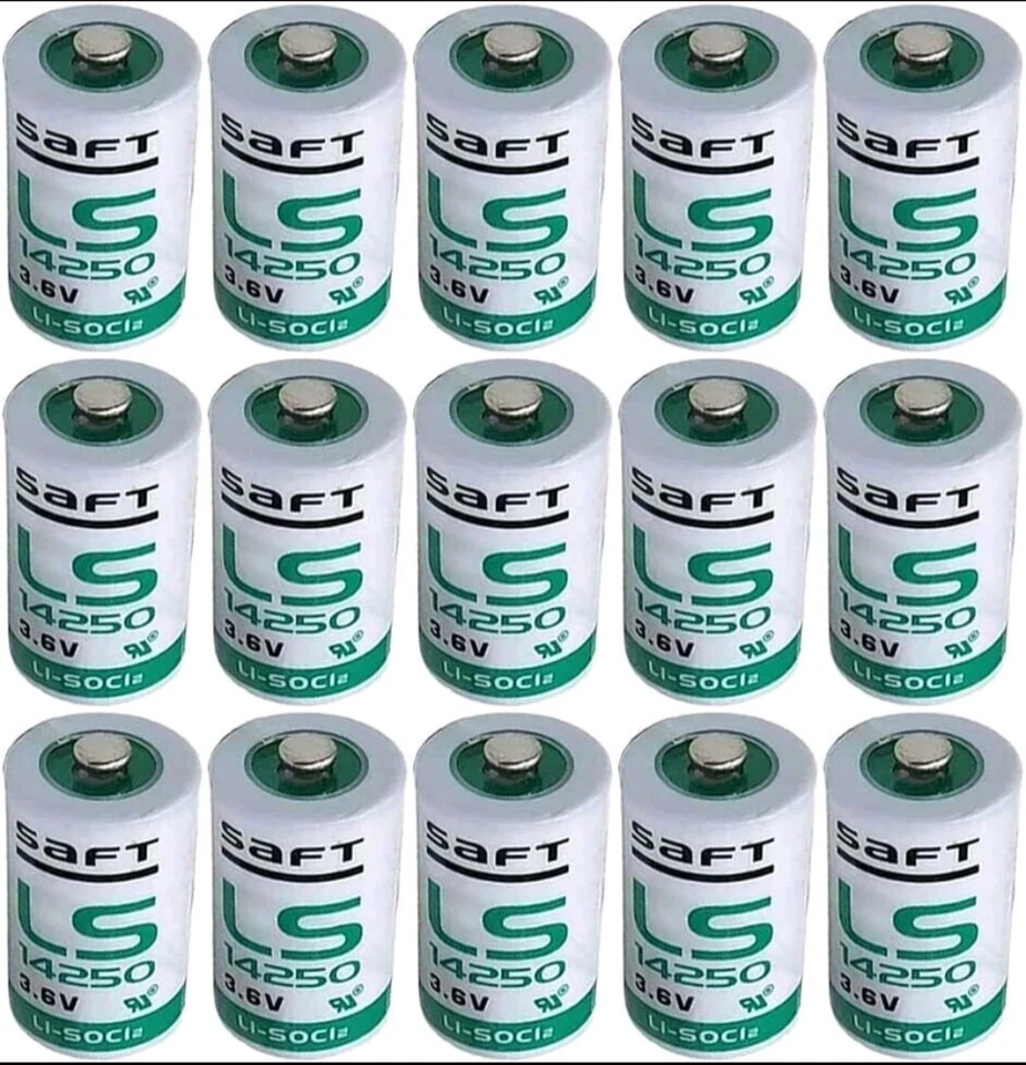 SAFT (15-Pack) LS14250 C 3.6v 1/2 AA Lithium Battery 1200mAh for SAFT LS 14250 - Image 1 of 1