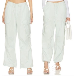 NWT AGOLDE Free People Ginerva Cargo Blue Pants sz XS $258 - Picture 1 of 9