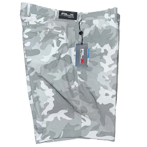 RLX Ralph Lauren Golf Shorts 9" Gray Camo Men’s 36 Tailored Fit New - Picture 1 of 11
