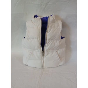 Chaleco acolchado reversible Polo Ralph Lauren blanco púrpura niños pequeños talla 3/3T - Imagen 1 de 7