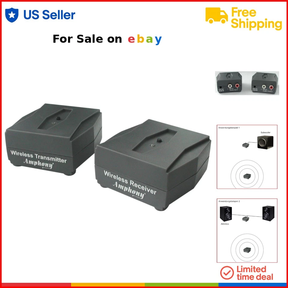 Wireless Audio Transmitter Receiver for Subwoofers and Active Speakers - Image 1 of 4