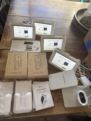 Clover Point of Sale C201 System Docking Station Printer Set 4 Screens UNLOCKED - Image 1 of 4