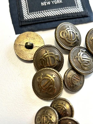 Christian Dior Monsieur vintage brass monogram blazer replacement button set 12 - Image 1 of 4
