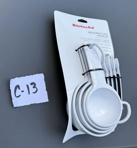 Kitchen Aid 4 Cup & 5 Spoon Measuring Set - White KQ475OHWHA - Picture 1 of 3
