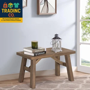 Sawmill Wood Bench, 30" Farmhouse Entryway Bench for Living Dining Room, Rustic  - Picture 1 of 8