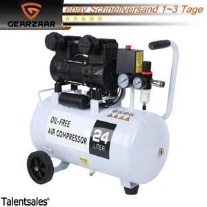 24 Liter Druckluft kompressor Ölfrei 1,1KW 230 Volt Kupferwicklung 10 Bar 69 dB - Bild 1 von 19