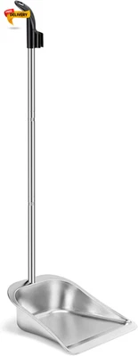 Dust Pans with Long Handle 35 Heavy Duty Metal Upright Stand up Dustpan Long.... - Image 1 of 4