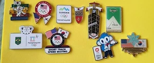 2018 Pyeongchang SOUTH KOREA Olympics NOC Team Pins Group Of 10 Olympic Pins - Picture 1 of 1