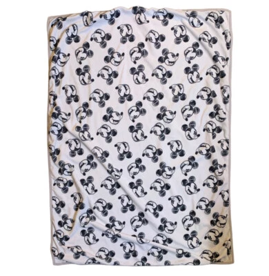 Manta de bebé Disney con patrón de cabeza de Mickey Mouse 28” X 38” gris azul Foto 1 de 2