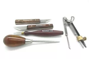 5pc Woodworking Carpenters Marking Striking Knives, Wing Divider & Scratch Awl - Picture 1 of 7