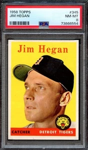 BB - 1958 - Topps - #345 - Jim Hegan - PSA 8 - NM-MT - Bild 1 von 2