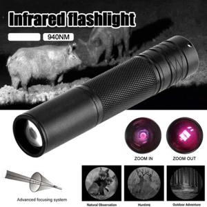 New Infrared 940nm Night Vision Light LED Flashlight Torch Zoom Waterproof - Picture 1 of 10