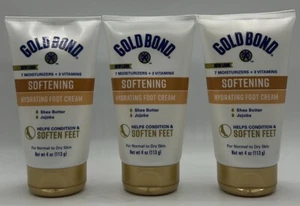 3PK Gold Bond Softening Hydrating Foot Cream ~ 4 OZ EACH ~ FAST SHIPPING ~ NEW - Picture 1 of 2