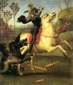 Quadro stampa cattolica SAN San Giorgio patrono di Inghilterra e Grecia Portogallo - Foto 1 di 1