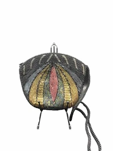 Bolso de mano vintage con cuentas estilo Art Deco bolso de noche estilo aleta - Imagen 1 de 10
