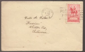 1937 Australia Silver Jubilee KGV Postal History Cover - Foto 1 di 1