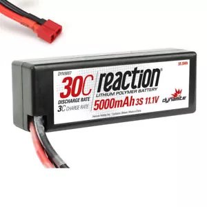 Dynamite Reaction 11.1v 11.1 5000mah 3S 30C LIPO Battery Dean Ultra T DYN9007D - Picture 1 of 4