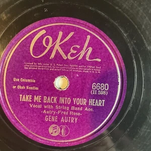 10" 78 RPM-Gene Autry-Tweedle-O-Twill/Take Me Back Into Your Heart/Okeh 6680 - Imagen 1 de 4