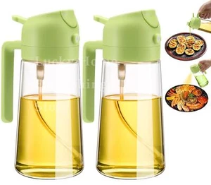 1-2pcs 2in1 Olive Oil Dispenser Bottle 500ml Plastic Oil Sprayer Cooking Oil Spr - Picture 1 of 36