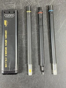 Mitsubishi Compo Mechanical Pencil Pen Line Marker Set Promotional Vintage Japan - Picture 1 of 24