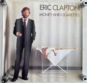Poster promozionale originale 1983 Eric Clapton MONEY & SIGARETTES WARNER 23x23 - Foto 1 di 7