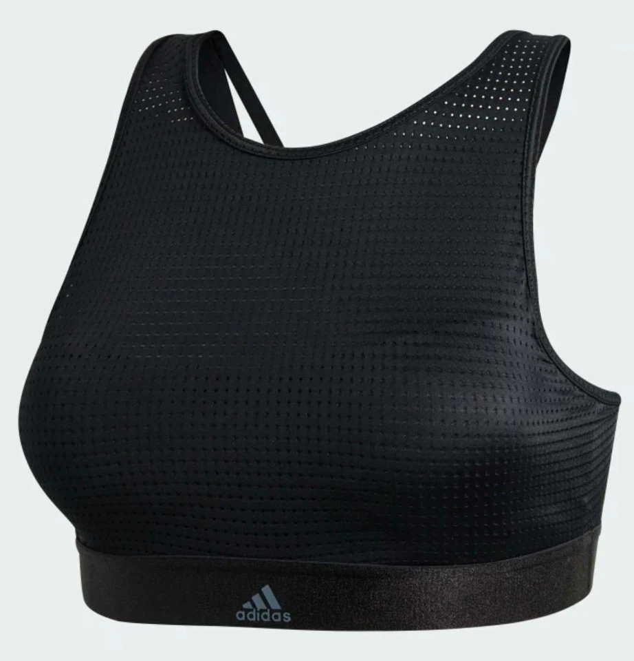adidas Womens Halter 2.0 Black Fitness Workout Sports Bra Athletic 2xs BHFO 5051